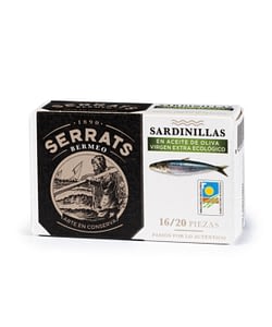 Lata de Sardinillas en aceite de oliva virgen ecológico (16/20 uds.), Conservas Serrats