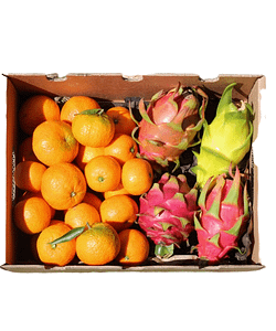 Caja de Mandarina Clementina y Pitahaya, Tropitop