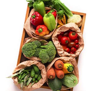 cesta de verduras