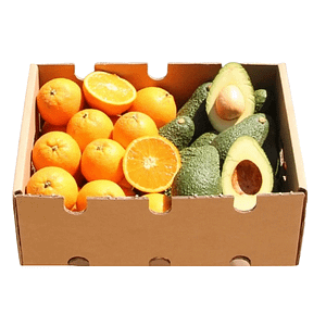 Caja de Aguacate y Naranja