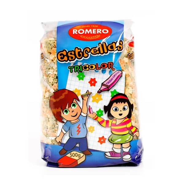 Estrellas Tricolor (Pasta Infantil), Pastas Alimenticias Romero